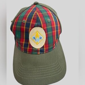 Vintage Webelos Plaid & Olive‎ Green Scouts Hat – Youth Size M/L elastic